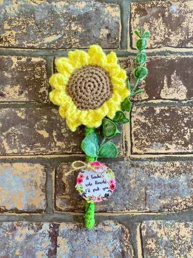 mini single crochet sunflower